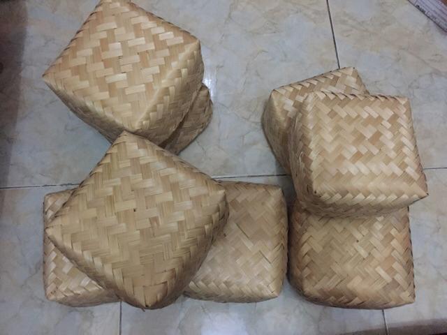 Besek Bambu Catering Kue Souvenir 15x15cm Sepasang