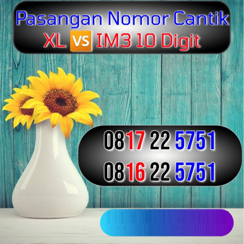 Pasangan Nomor Cantik XL 10 Digit dan IM3 10 Digit - Paket Nomor Cantik IM3 10 Digit dan XL 10 Digit