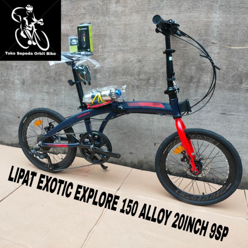 Sepeda Lipat Exotic Explore 150 Alloy 20Inch 9Sp