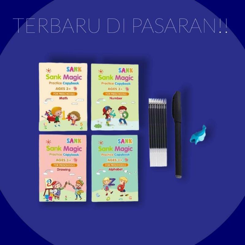 

Buku Sank book Magic sank magic book practice Book 1 set Isi 4 Buku dan Pulpen