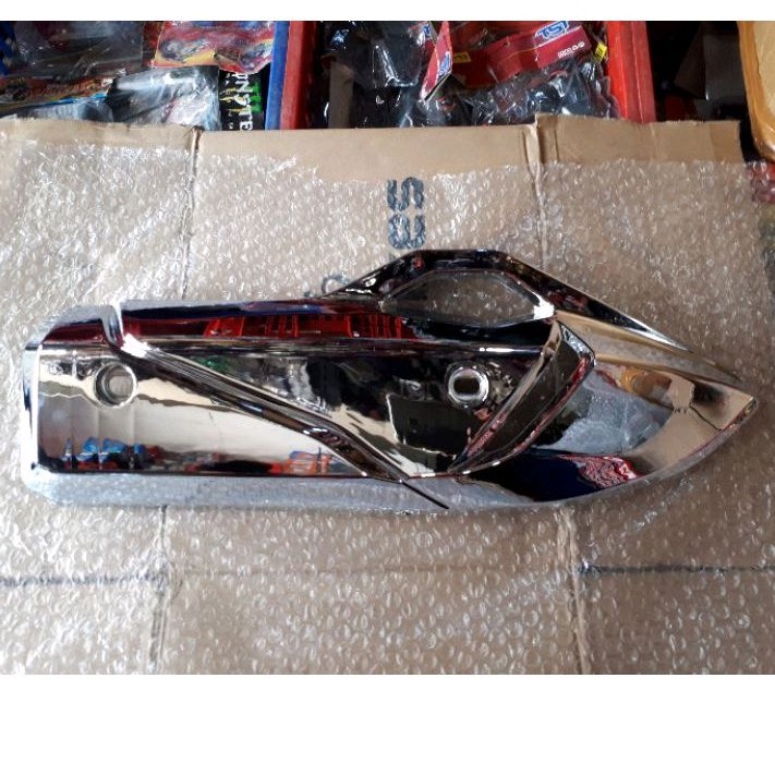 Cover Tutup Knalpot &amp; Radiator PCX 160 &amp; Vario 160 2022 Chrome