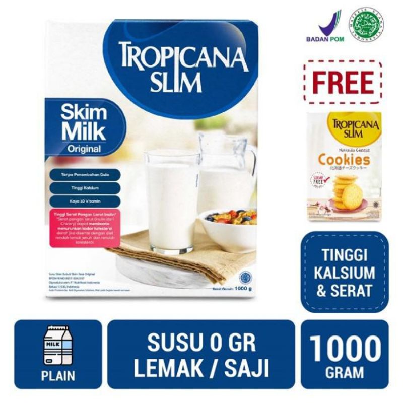 TROPICANA SLIM NON FAT PLAIN 1KG / 1000GR - ORIGINAL