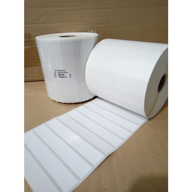 Lable Stiker Harga Semicoat 33x15 3 Line isi 10000 GAP Face In Sticker Semicoated Printer Barcode