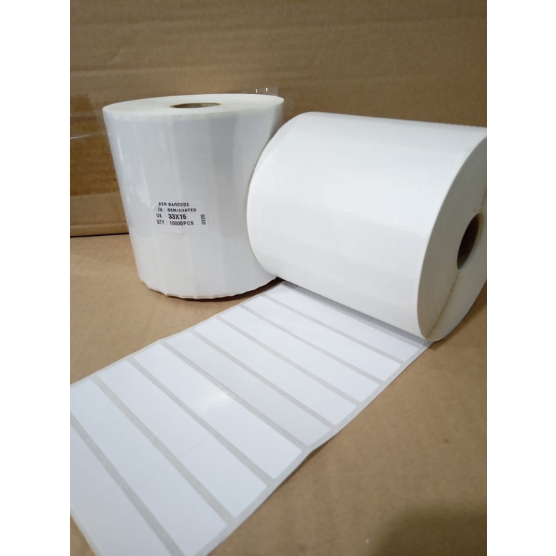 [SALE] LABEL BARCODE SEMICOAT 33x15 GAP/NON GAP 3LINE GAP ISI 10.000 PCS/LABEL PRINTER BARCODE