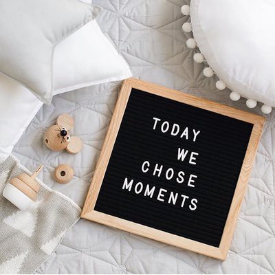 Letter Board - Papan Nama Bayi - Felt Letter Board - Papan Tulis Custom - Letter Board Kekinian SmileGirl 25x25-3