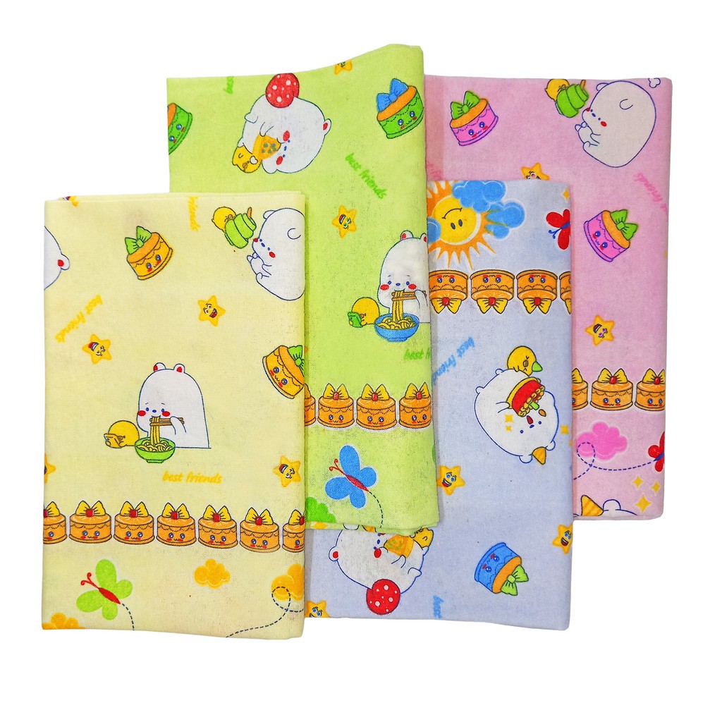 6 Pcs Bedong Bayi Karakter SNI Halus dan Lembut