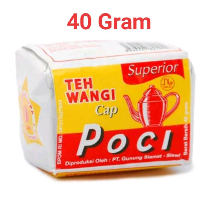 

Teh Cap Poci Kuning Teh Hijau Wangi Melati Teh Tubruk Teh Poci - 40 gram