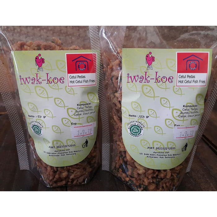 

Piscoklegit_ Iwak Cetul Goreng Merk Iwak Koe Asin Gurih Pedas 250 Gram