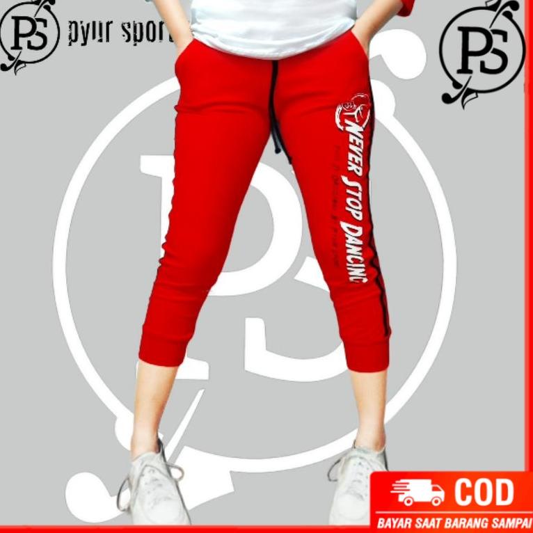 Modis.. Pyur Sport Baju Senam Aerobic - Legging Jogger 7/8 Full Warna Gym Fitness Zumba Allsize Jumb