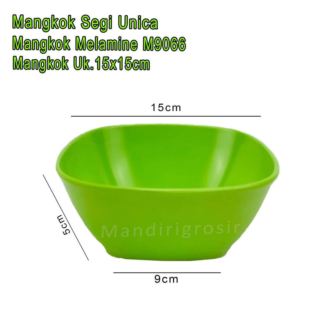 Mangkok Segi Unica *Mangkok Melamine * Mangkok M9066 * Uk.15x15cm