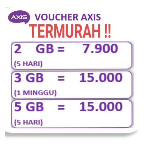 Voucher Axis Aigo Mini 1,5gb