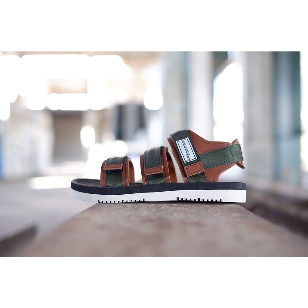 sandal pria kasual volkerfootwear / three traft olive