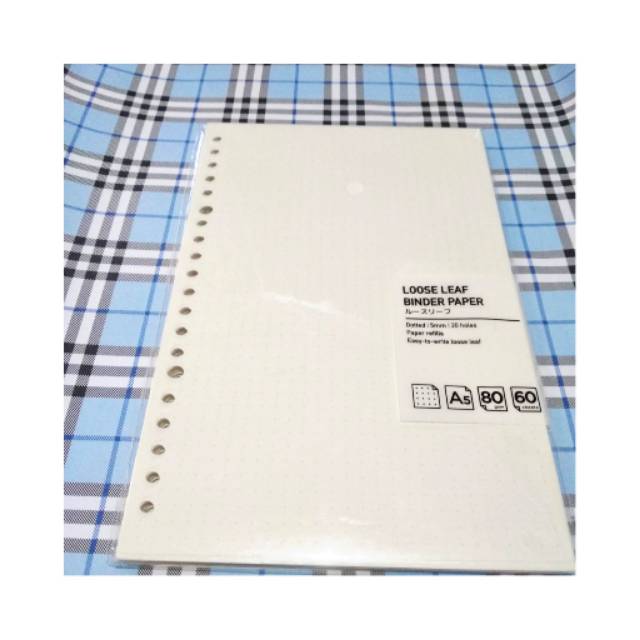 

Isi binder A5 loose leaf DOTTED GRID 80 GSM 60 lembar Kuning Broken White Kertas Binder