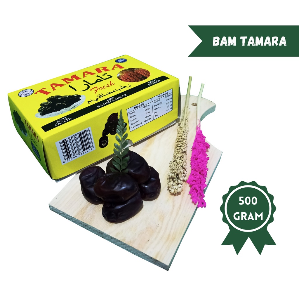 

Kurma Bam Tamara Grade A Premium Kemasan 500 Gram