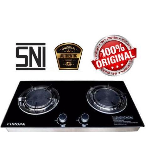 Kompor Infrared europa 2 Tungku / Kompor Gas / kompor kaca europa