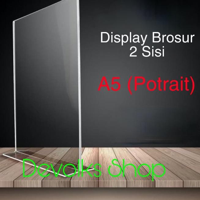 

♪I8M TEMPAT BROSUR / TENT HOLDER / TENT CARD AKRILIK DISPLAY 2 SISI A5 ✳ ✳