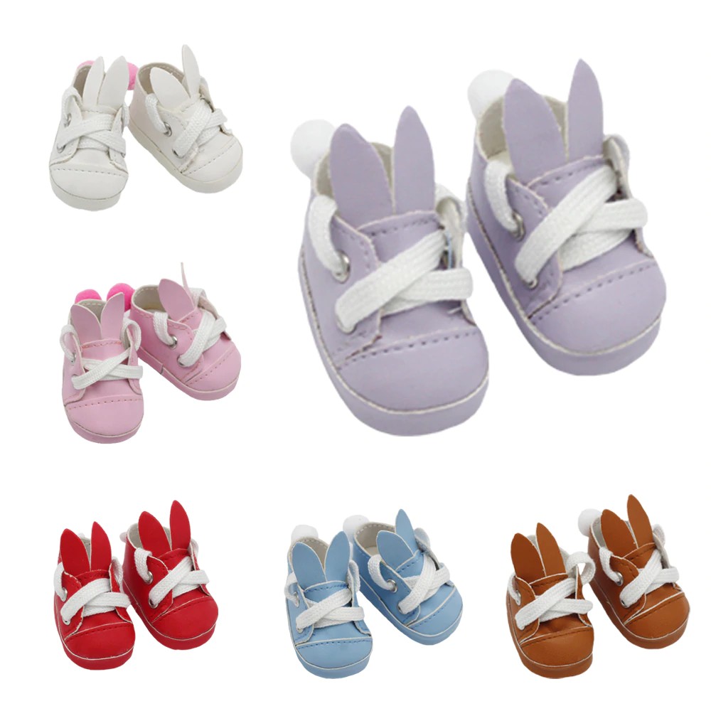 Boneka Lucu Cm muñeca zapatos dibujos animados Animal Rabbite zapatos para muñecas y Mini zapatos