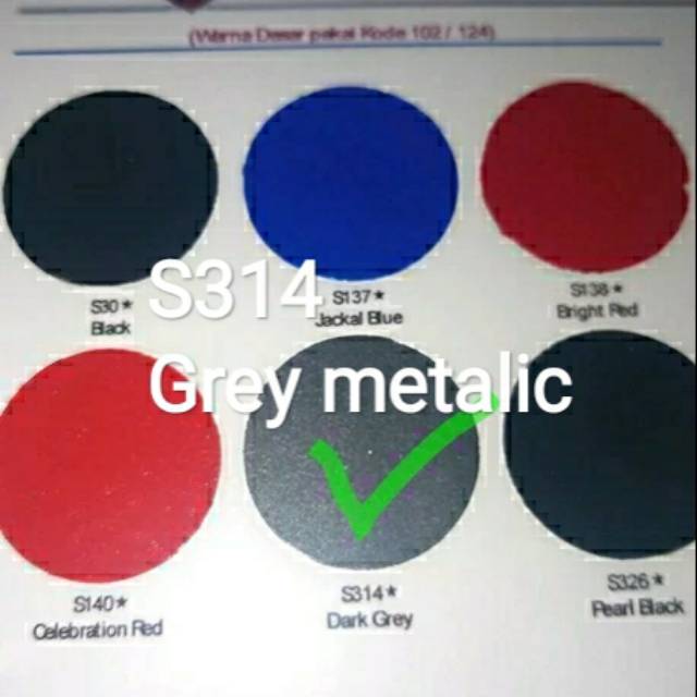 Pilox Cat semprot Samurai paint s314 grey metallic / abu abu metalic