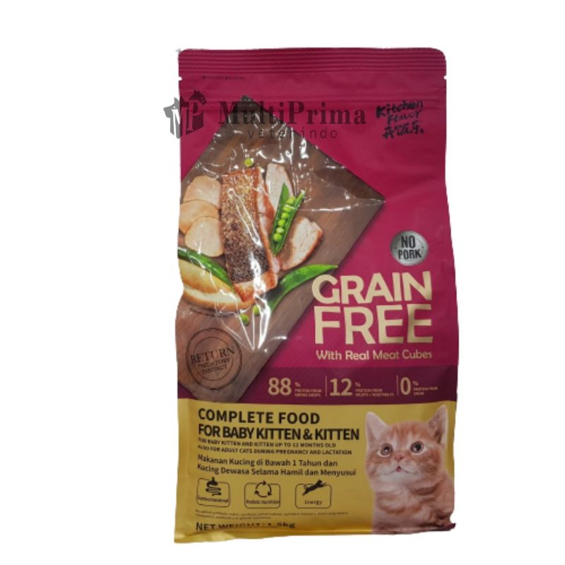 KF KITTEN 1,5Kg Makanan Anak Kucing GrainFree KITCHEN FLAVOR