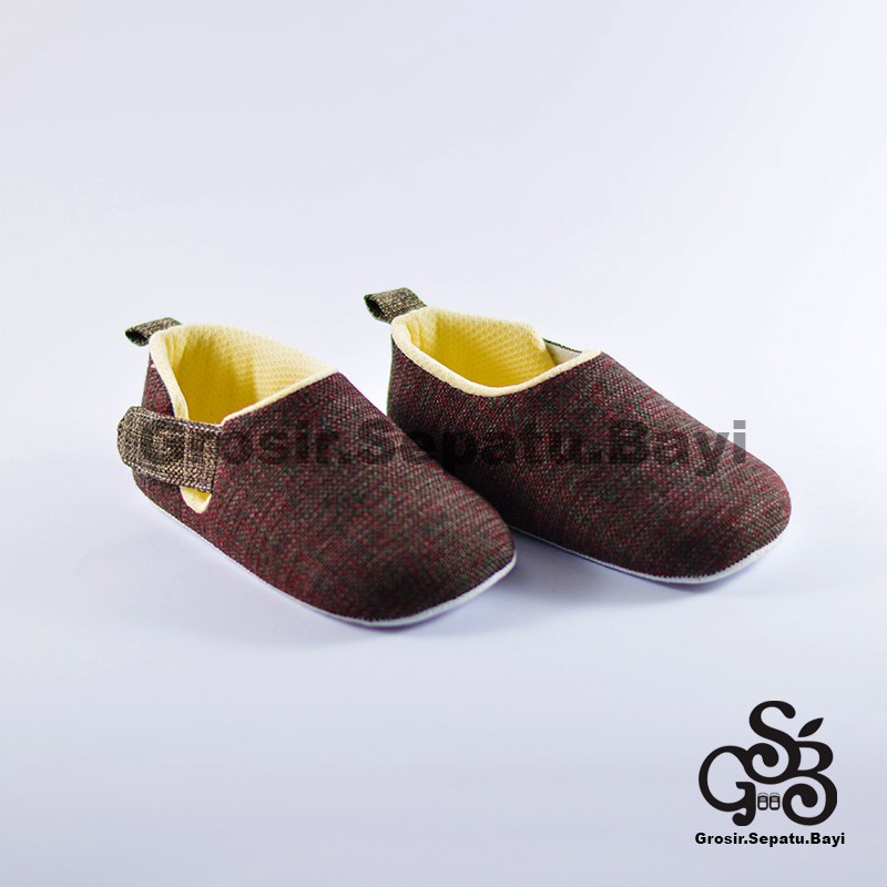 sepatu bayi baby shoes prewalker laki laki umur 2 sampai 14 bulan model velcro PREMIUM warna maroon