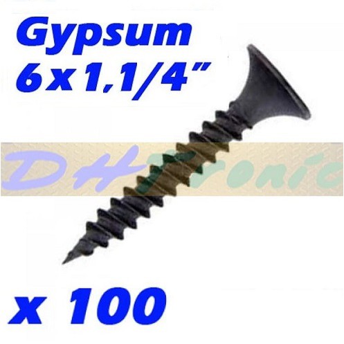 100 Pcs Sekrup Baut Gypsum Drywall Screw Ukuran ( 6 x 3/4