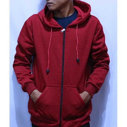 JAKET HOODIE ZIPPER POLOS / JAKET SWEATER POLOS UNISEX TERMURAH BISA COD (BAYAR DITEMPAT)