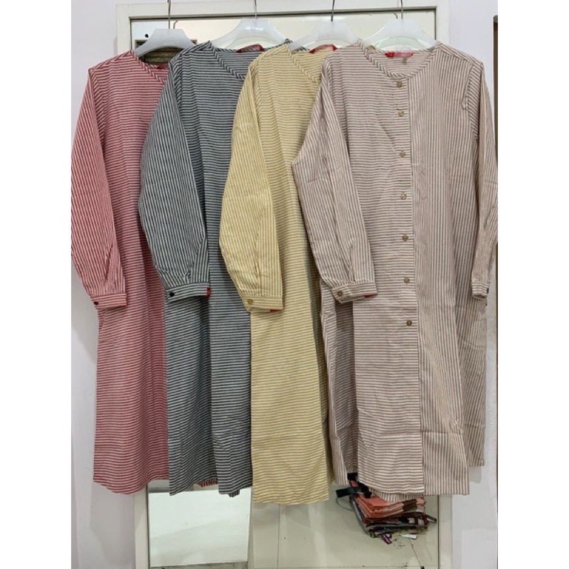 l tunic basic stripe dauky - tunik dauky