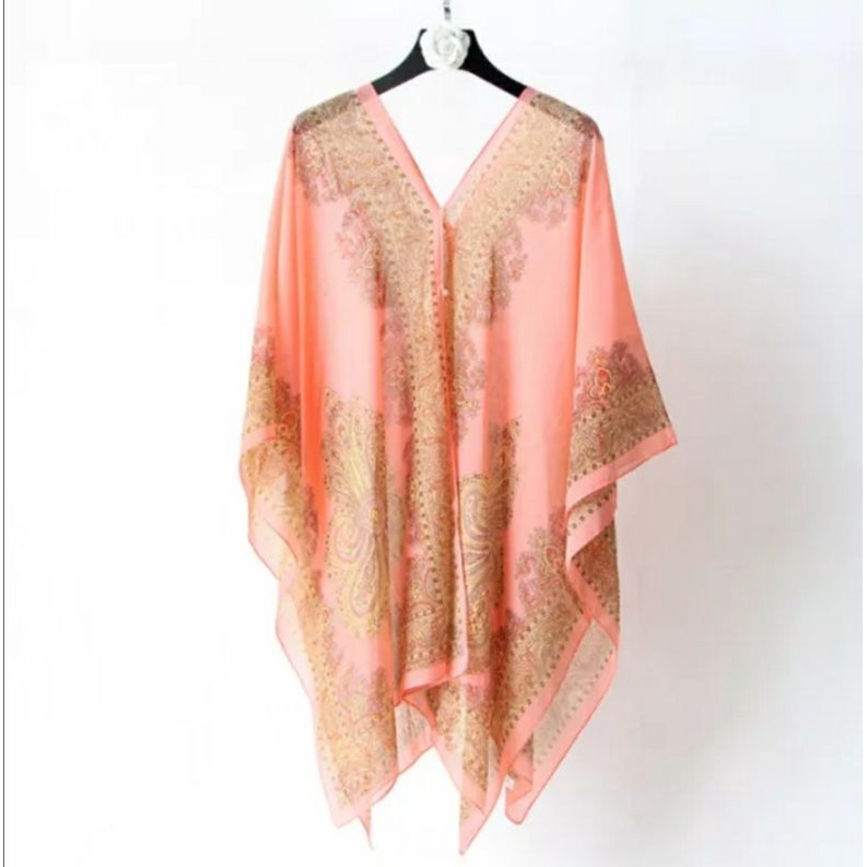 Scarf outer / selendang Viral TIK-TOK / Selendang import / outer scarf /Syal pantai / scarf /scarf Pantai-Peach