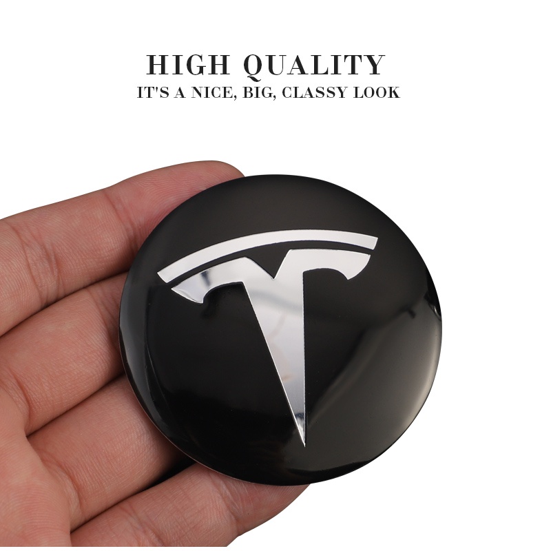 4pcs Stiker Emblem Logo Tesla 56mm Untuk Mobil 3 Y S Roadster