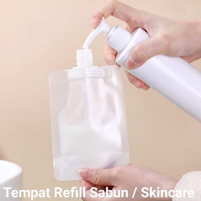 Refill Tempat Sabun Cair / Travel Pouch Reusable Refillable Shampoo Soap Lotion Liquid