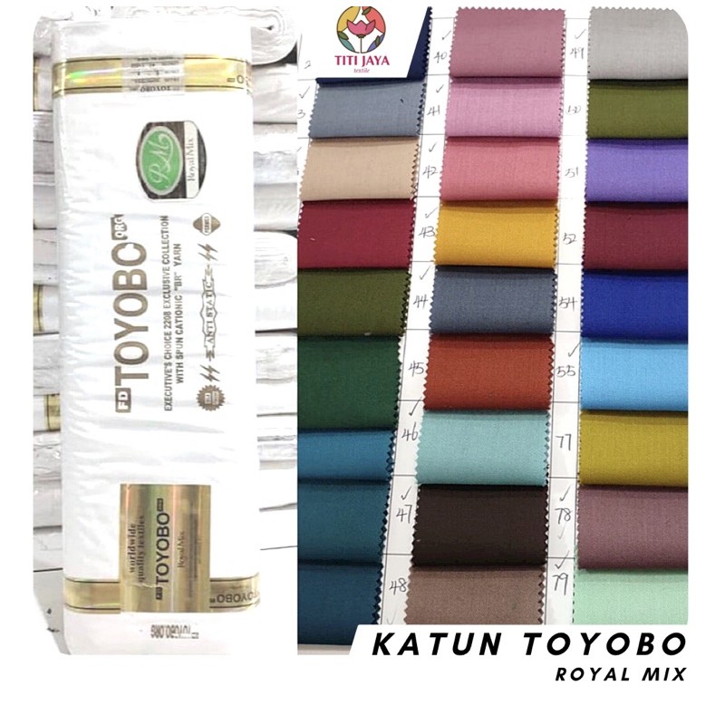 KAIN KATUN TOYOBO ROYAL MIX ORIGINAL / KAIN KATUN JEPANG POLOS TOYOBO RM TERMURAH METERAN