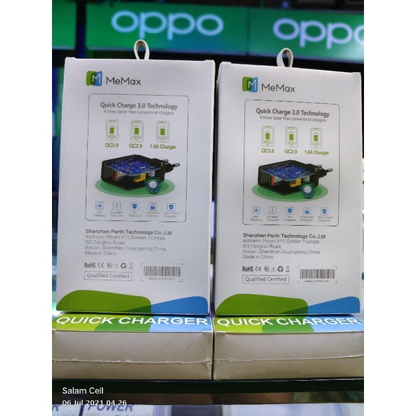 Charger Hp Charger Micro USB MeMax LC-P301 Qualcomm Quick chager Cocok Untuk Semua Type HP