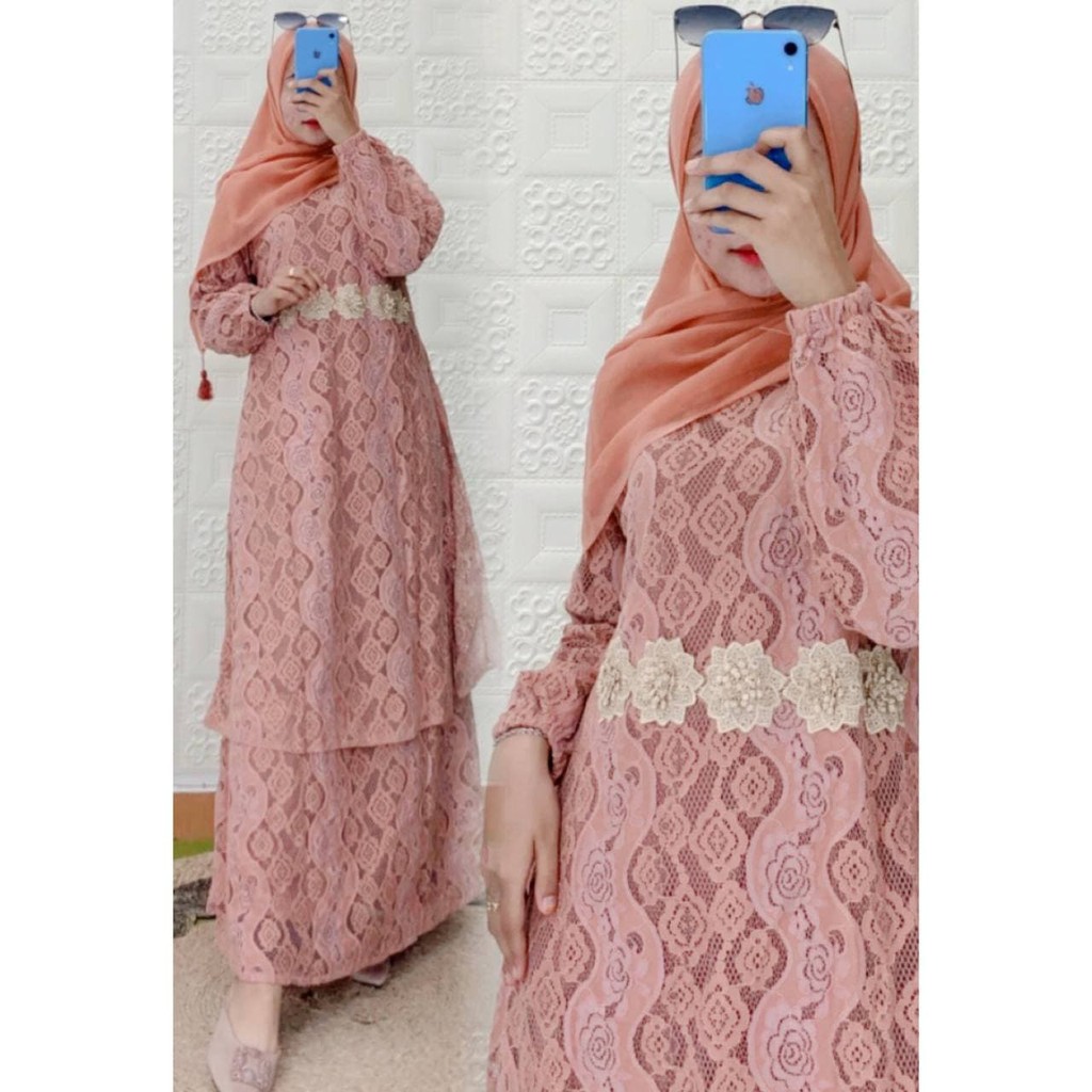 Gamis Malaysia Renda Pinggang. Matt Brokat Korea. NEW LOOK