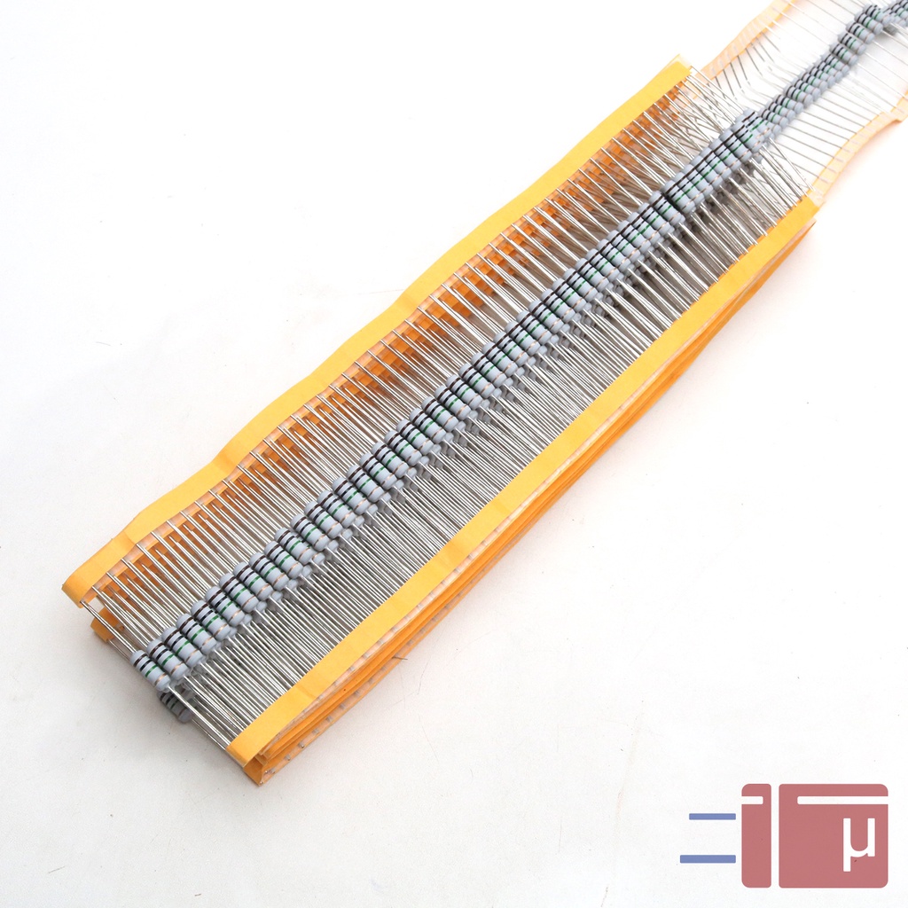 x10 Resistor 1M 1 Mega 1W Metal Oxide 5% Taiwan Kaki Tembaga