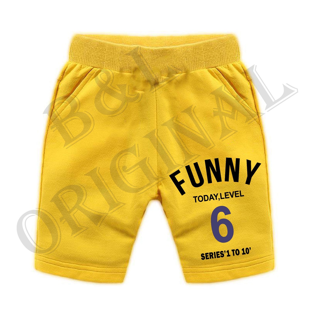 BS/COD/CELANA PENDEK FUNNY ANAK ANAK 1-7 TAHUN//REALPIC//GOOD QUALITY