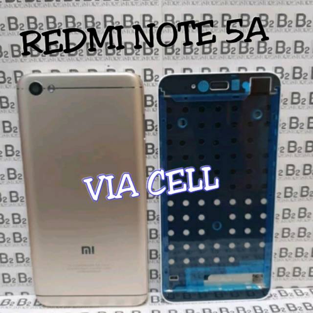 Frame Lcd Bezel Tulang Tengah Xiaomi Redmi Note 5A Fullset Backdoor Back Cover Casing Belakang