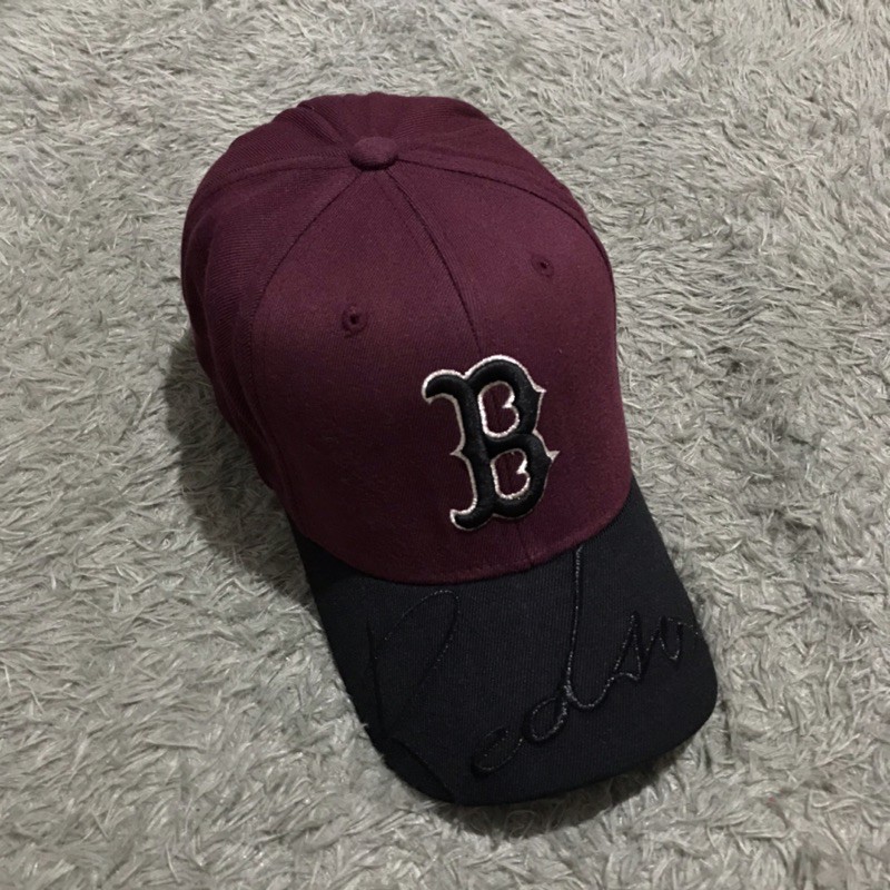 Boston Red Sox MLB Cap Printed Maroon and Black Second Original  Fitted fit to M-XL