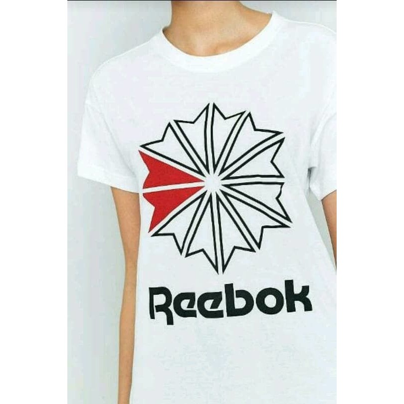 Kaos Tshirt Baju Combed 30S Distro REEBOK LOGO BUNGA