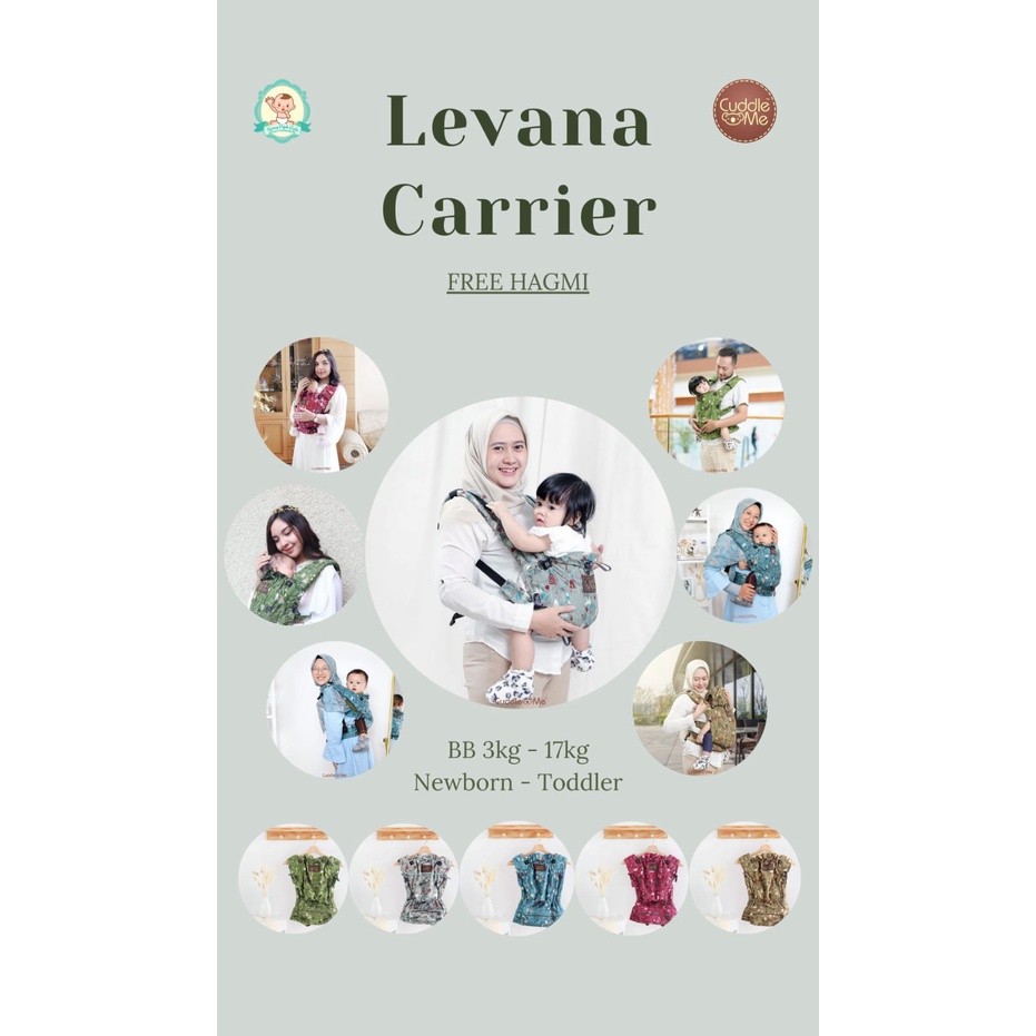 (BONUS HAGMI) LEVANA CARRIER GENDONGAN BAYI CUDDLE ME CUDDLEME