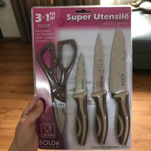 PISAU SET DAN GUNTING BOLDE SUPER UTENSILE SERIES / KNIFE SET BOLDE