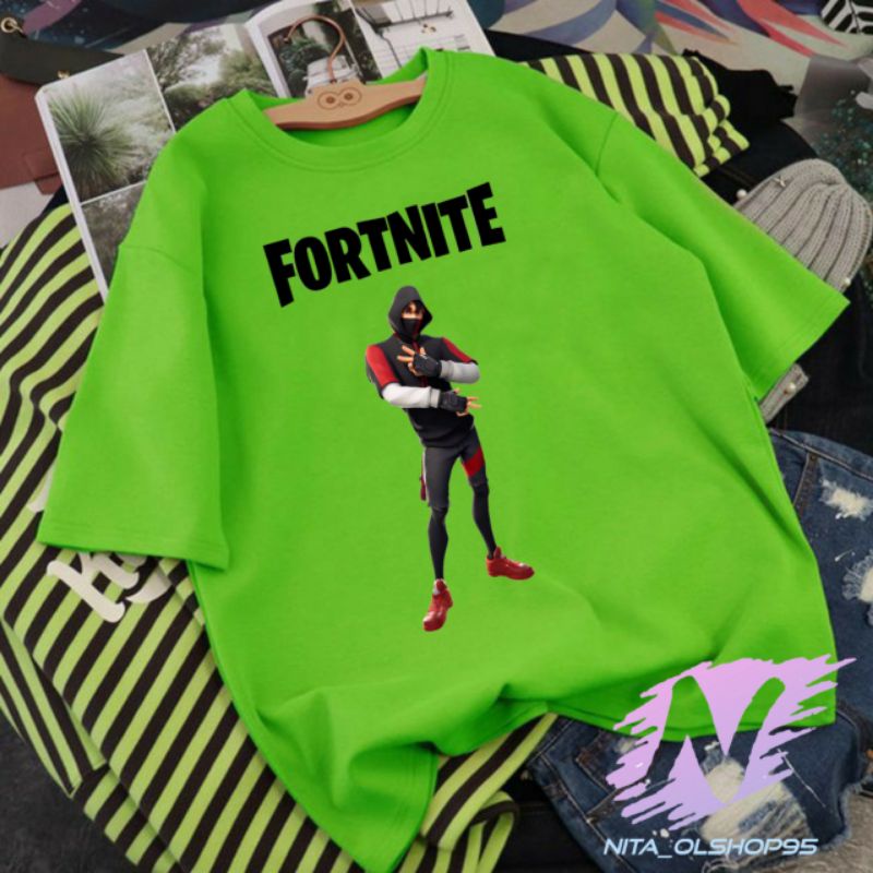 shirt kids fortnite karakter baju kaos anak mobile gamers