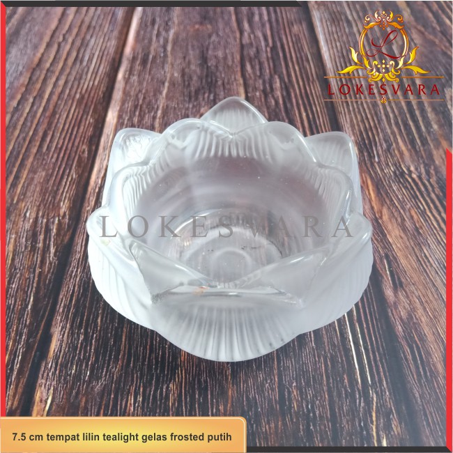 Tempat Lilin (Candle Holder) Tealight Gelas Frosted