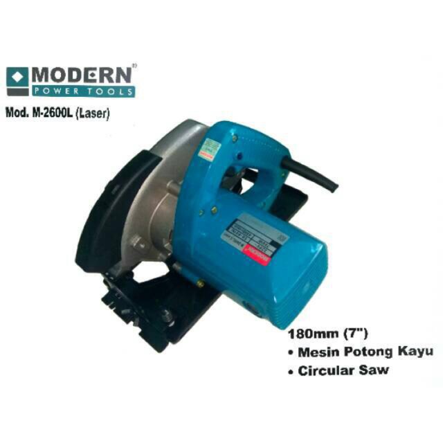 Mesin Potong Kayu Circular Saw Gergaji Listrik 7&quot; M-2600L (laser) MODERN