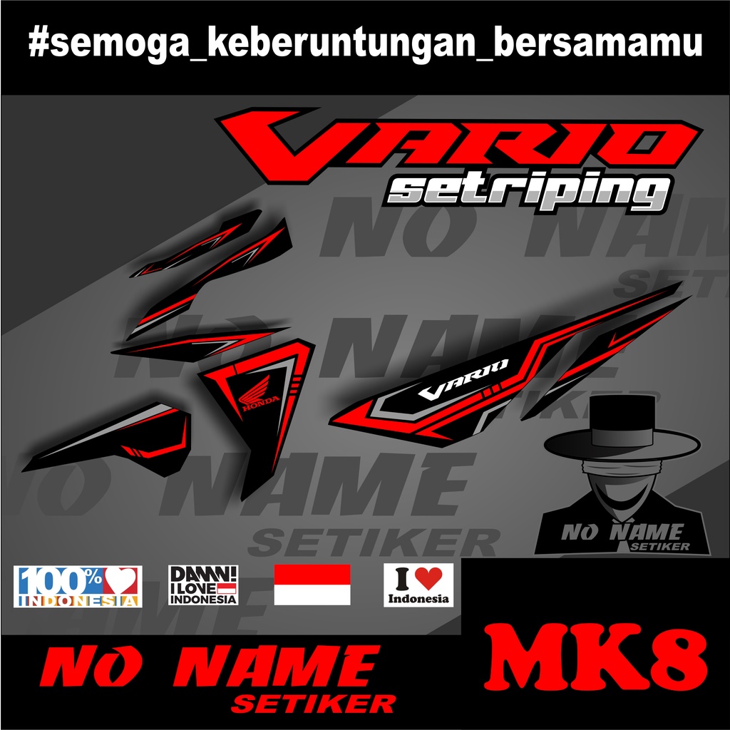 STRIPING VARIO 125 150 racing (8mk) TAHUN 2015 2014 2015 2016 2017 stiker sticker decal