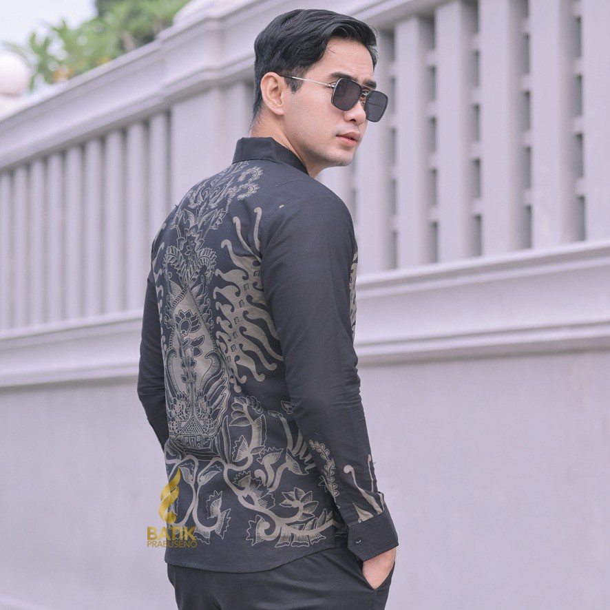 Kemeja Baju Batik Pria Cowok Laki Laki Slimfit Full Lapis Furing Lengan Panjang Lengan Pendek 48