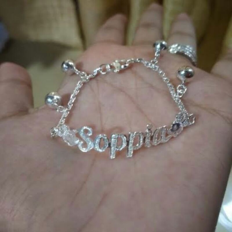 Gelang Perak Request Nama
