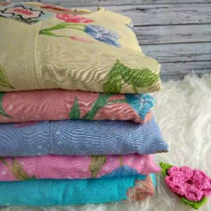 Gamis busui motif bunga silky dress by attin