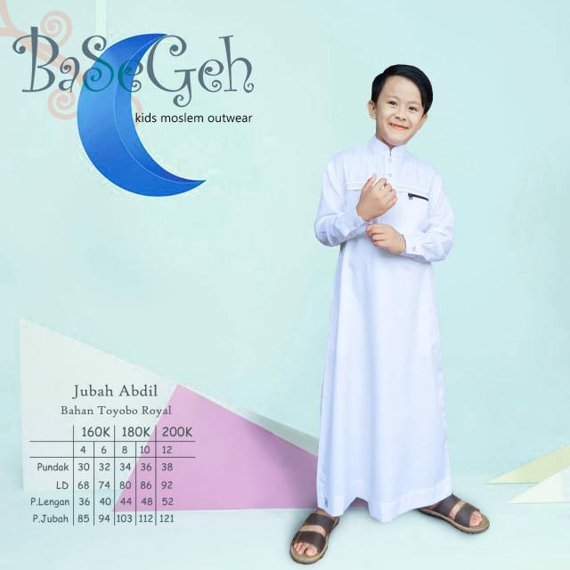 Jubah anak basegeh putih
