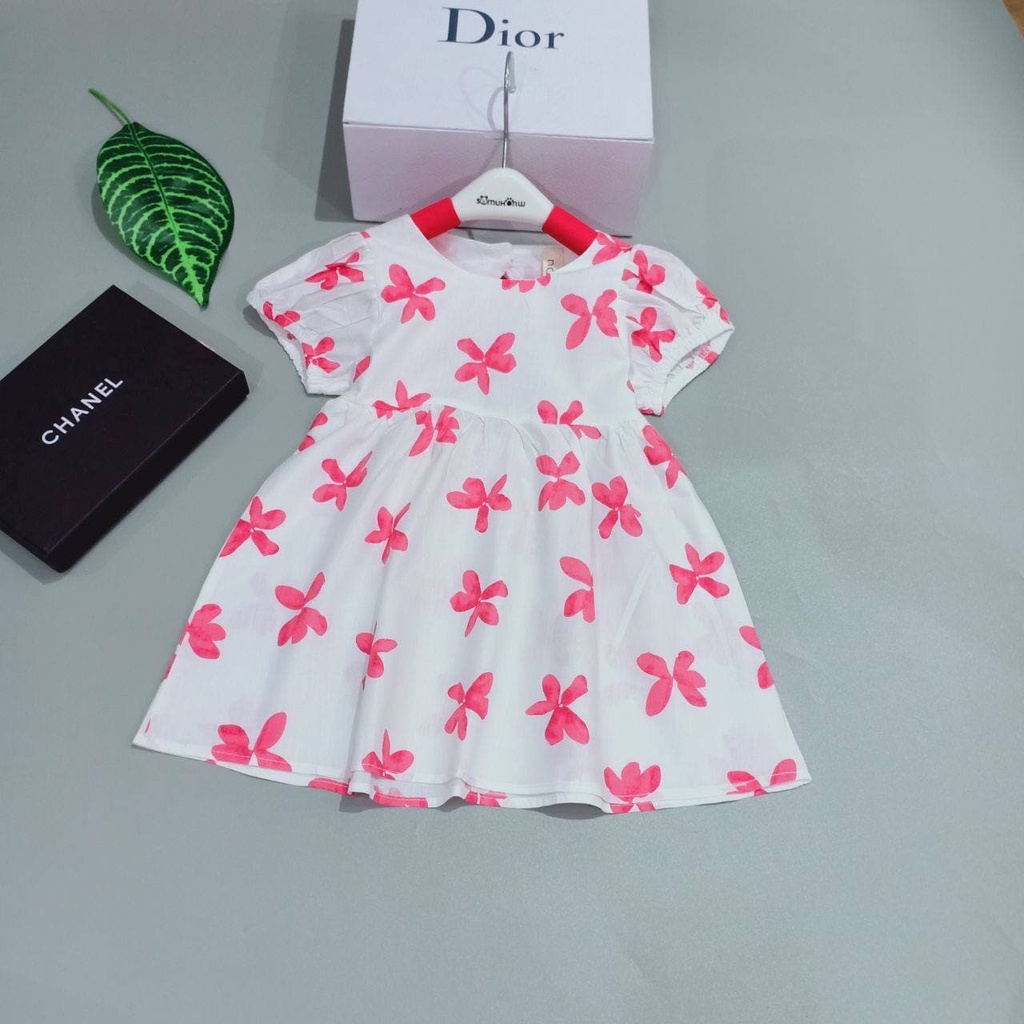 Promo !! Dress murah anak cewek / dress much butterfly so cute import uk 6bln-2th uk 5,7,9,11,13 (biru,pink)