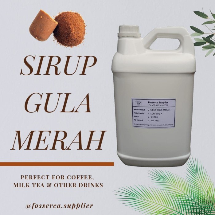 

[BERAT ASLI] Gula Merah Aren Cair / Gula Jawa Cair - 5 Liter